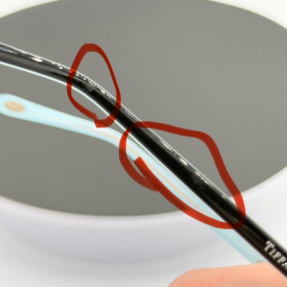 Tiffany TF1111-B 6097 Italy Black Silver HalfRim Eyeglasses Frames Women NOTE - Picture 10 of 10